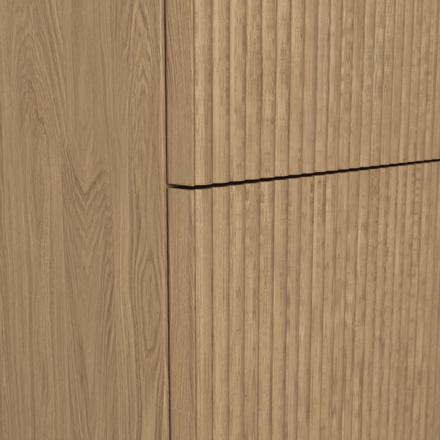 The Reeded | Undermounted | Oak Double Vanity 1600mm | Natural - Mockridge Design