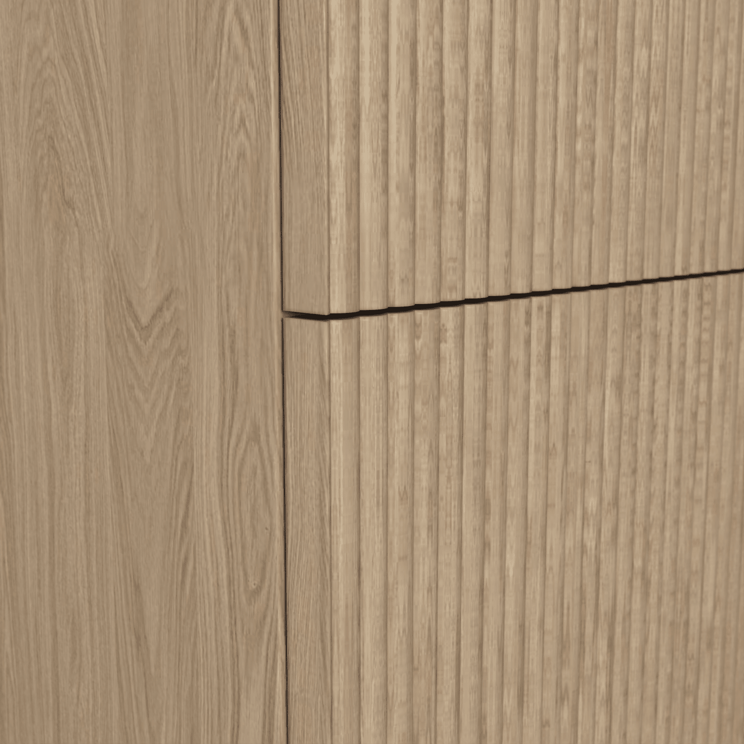 The Reeded | Undermounted | Oak Double Vanity 1600mm | Smoke 5% - Mockridge Design